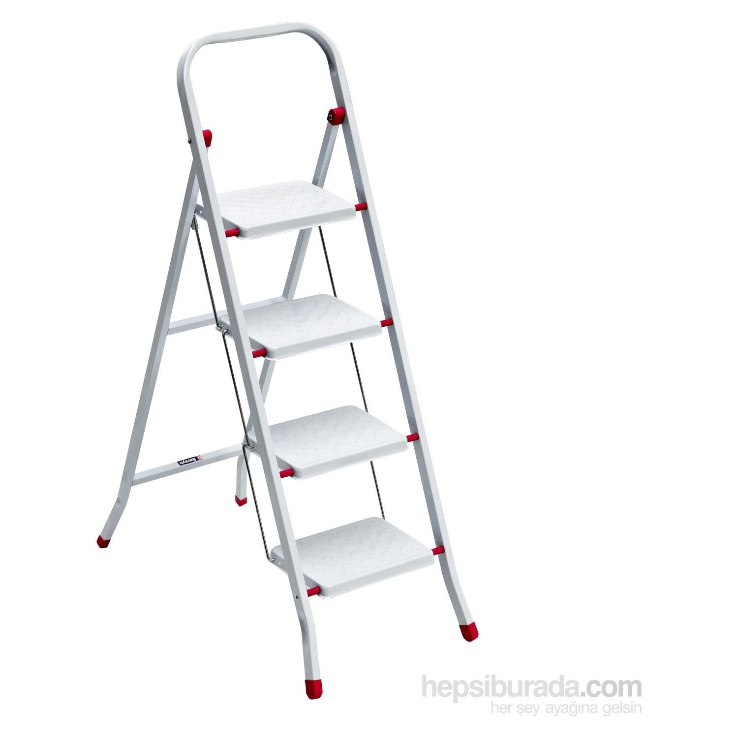 4' Lü Pratik Metal Merdiven