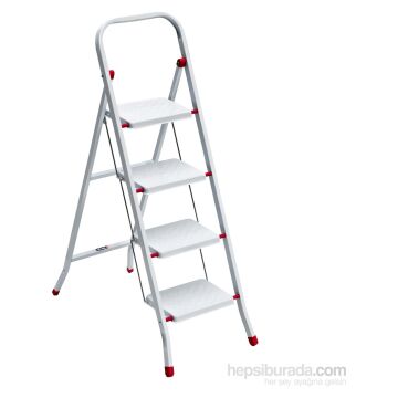 4' Lü Pratik Metal Merdiven