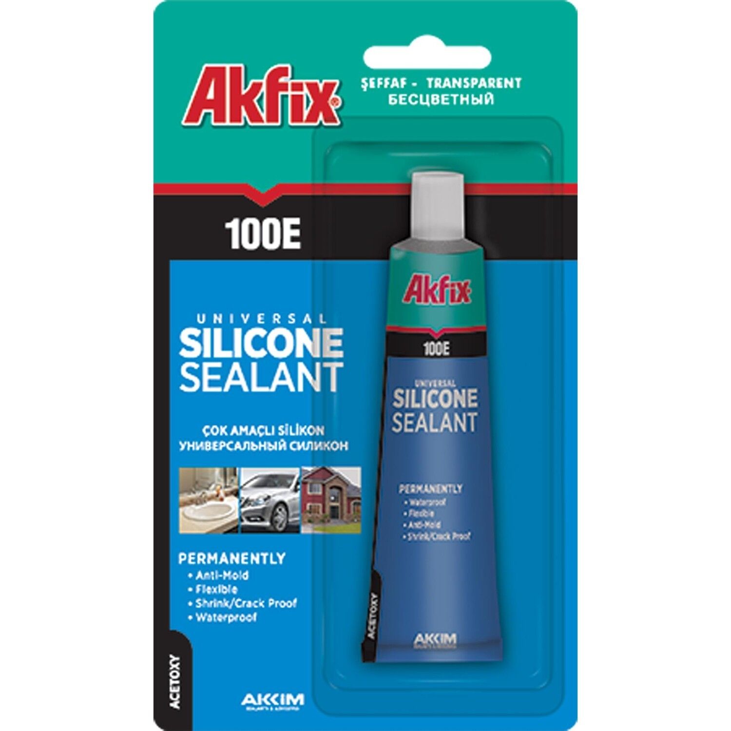 Akfix Ünv.Silikon  Beyaz Tüp 50 Ml.