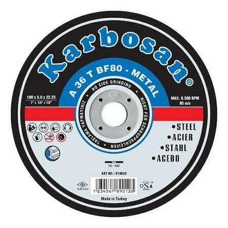 KARBOSAN Metal Kesici Disk 180x3x22 mm 5 Adet