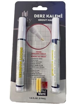 DUDY Beyaz Fayans Derz Yenileme Kalemi 2'Li