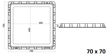 LuxWares Rögar Manhol Çerçeve + Kapak