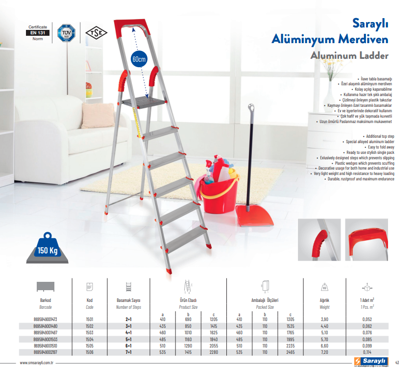 SARAYLI Alüminyum Merdiven