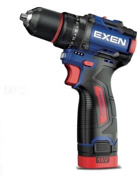 EXEN  EN 160 DS -16V 2Ah 60N.m Kömürsüz Darbeli Şarjlı Matkap