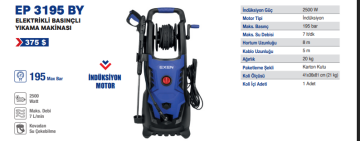 EXEN  EP 3195 BY -195 Bar Basınçlı Yıkama Makinası
