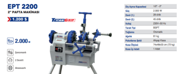 EXEN EPT 2200 1/2 - 2'' 2000W Tezgah Tipi Pafta Makinası
