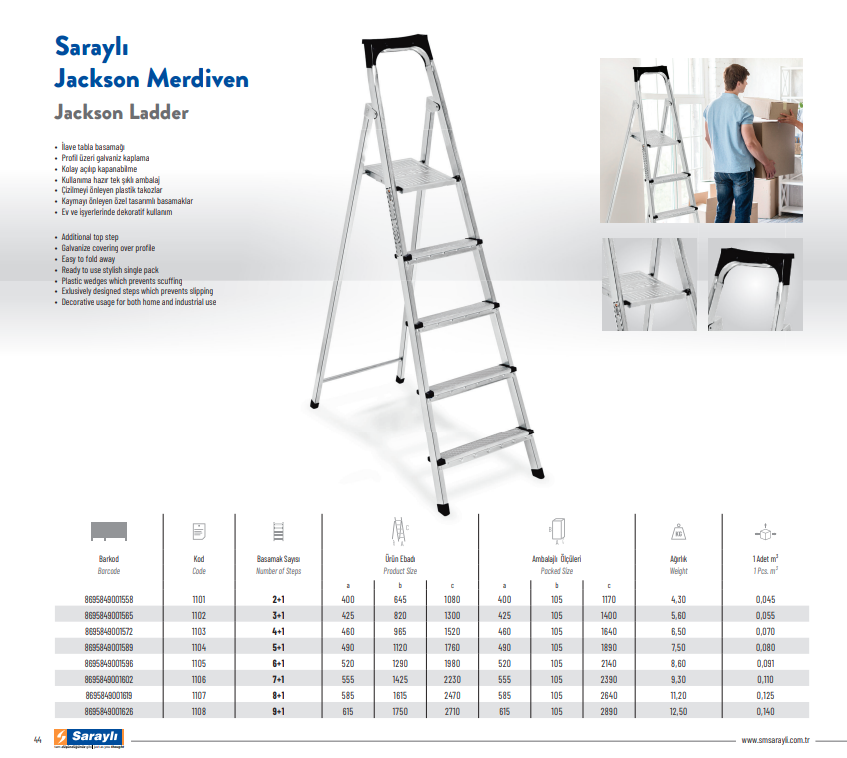 SARAYLI Jackson Metal Merdiven