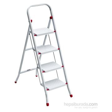 4' Lü Pratik Metal Merdiven